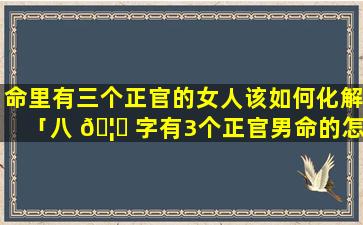 命里有三个正官的女人该如何化解「八 🦊 字有3个正官男命的怎么样」